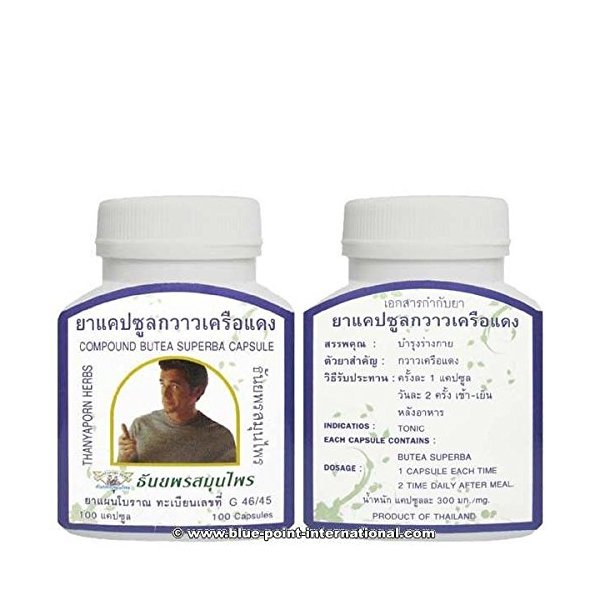 Butea Superba (Red Kwao Krua) 200 Caps. By Thanyaporn