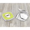 Caroline's Treasures BB1283SCM Checkerboard Lime Green Pekingese Compact Mirror Decorative Travel Makeup Mirror for Women Girls Gifts Pocket Makeup Mirror Folding Handheld