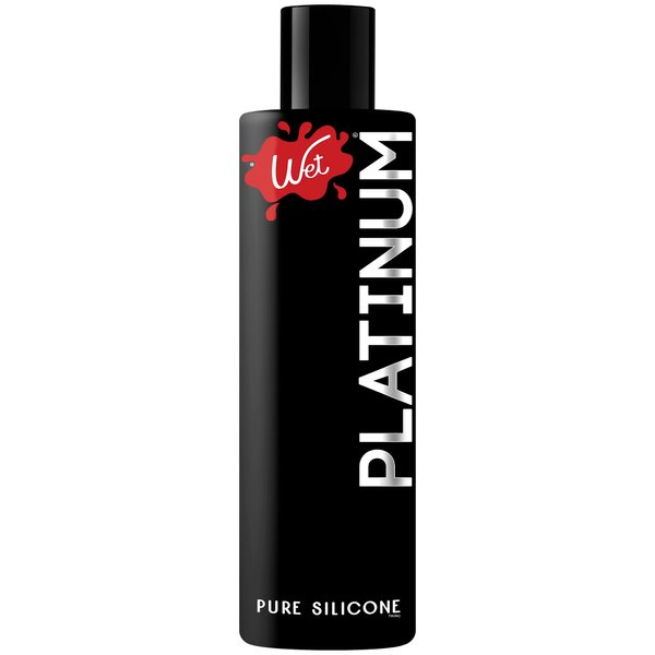 Wet Platinum Silicone-Based Lube for Men, Women & Couples, 3 Fl Oz - Ultra Long-Lasting & Water-Resistant Premium Personal Lubricant - Safe to Use with Latex Condoms - Non-Sticky & Hypoallergenic