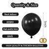 200pcs 5 Inch Black Balloons, Small Mini Latex Balloons for Party Birthday Baby Shower Anniversary Festival Arch Garland Decoration (Black)