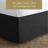 Lux Hotel Microfiber Tailored Style Bed Skirt with Classic 14 Inch Drop Length, King, Black