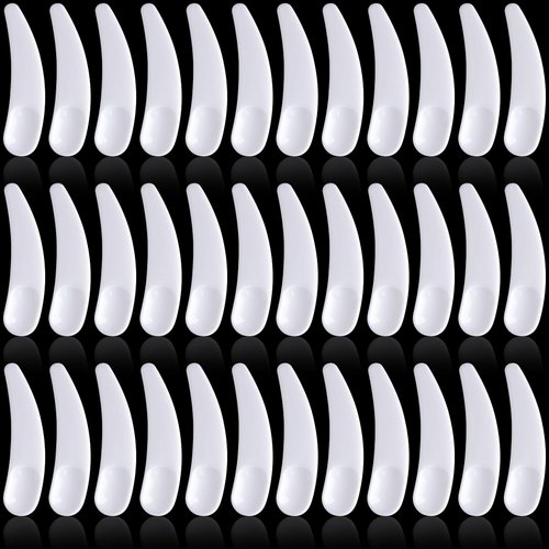 HINZIC 50PCS Cosmetic Spatulas, 2inch Small Makeup Spatula, Mini Plastic Skin Care Scoop, Face Mask Applicator, Facial Supplies for Estheticians Mixing and Sampling Women Girls