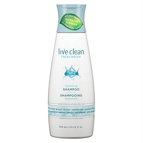 Live Clean Fresh Water Hydrating Shampoo and Conditioner Bundle With Rosemary Leaf Extract, Vitamin E and Lavender Extract, 12 fl. oz. Each