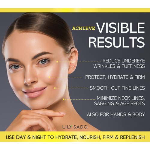 LILY SADO TEA+C Green Tea Water Rush Gel Cream Moisturizer - Lightweight Vitamin C Anti-Wrinkle Moisturizing Lotion - Hydrates & Softens for Luscious, Radiant Skin. 2 oz