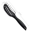 Curved Vent Brush for Blow Drying Styling & Solon Detangling Wet Hair Brush for Long Thick Thin Curly Natural Hair (Black)