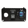 Carbon Fiber Golf Cart Volt Meter Key Switch Plate Dual 3.1A USB Charger Compatible with EZGO TXT PDS Electric 36V 48V