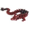 3D Printed Dragon,Chinese Dragon,Dragon Statue 12 in Fidget Toys for Autism/ADHD,3D Printed Gift Toy, Executive Desk Toys,Home Office Decor (Red and Black)