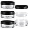 10ml/0.34oz Refillable Loose Powder Containers 4Pcs Reusable Plastic Loose Powder Compact Empty Travel Powder Container No Leak Loose Powder Compact with Elasticated Net Sifter