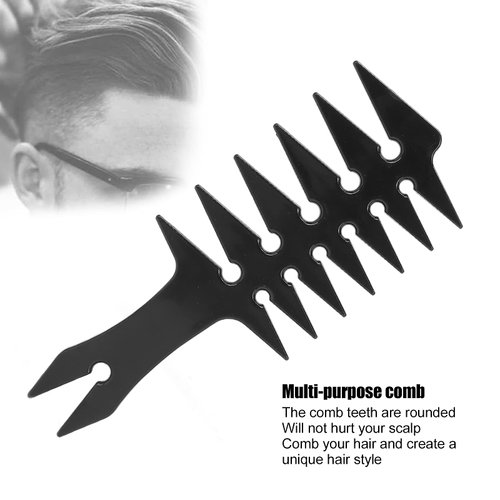 Wide Tooth Comb, Double Sided Comb 20x8x0.5cm Wide Tooth Detangling Comb Men Styling Comb for Hair Styling Unique Hair Style Salon and Home Use (Black)