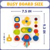 WJZDY Montessori Busy Board for Toddler Baby Sensory Board with Music and Light,Activity Board for Fine Motor Skills,Baby Busy Board Travel Sensory Toy,Educational Toy Birthday Gifts