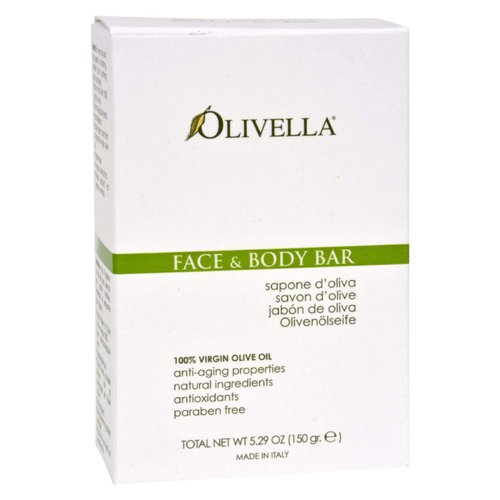 Bar Soap 100% Virgin Olive Oil Face & Body Olivella 5.29 oz Bar Soap