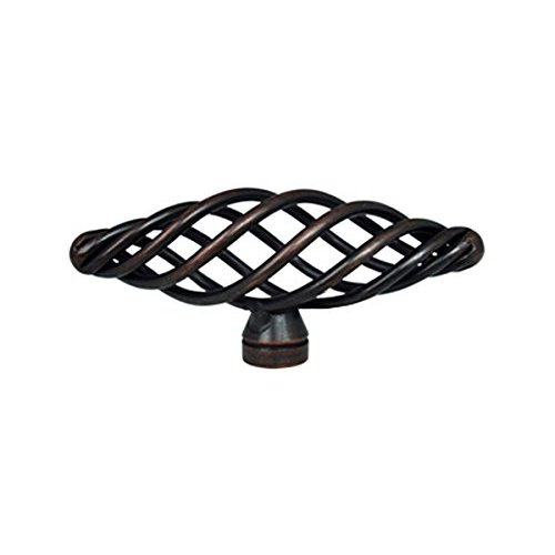 50 Pack Oil Rubbed Bronze Bird Cage Birdcage Oval Nest Twist Wire Swirl 3" (76mm) Kitchen Cabinet Drawer Hardware Pull Knob 1338-76