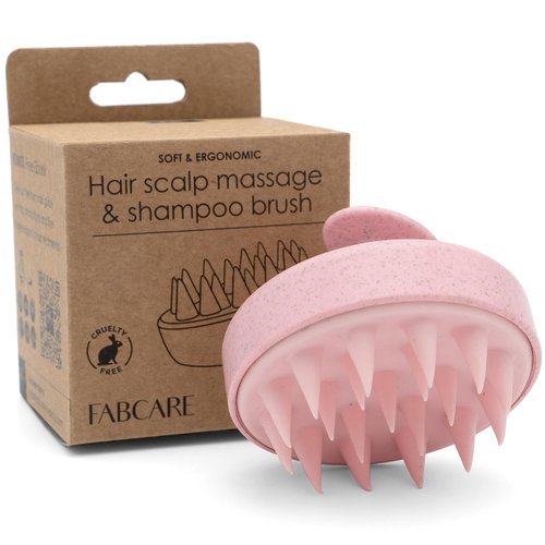 FABCARE Scalp Massager for Hair Growth | Hair Scalp Scrubber & Scalp Brush for Dry Hair & Wet Hair |Shampoo Brush Scalp Massager, for Use in The Shower | Exfoliator for Dandruff Removal (Pink)