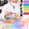 50 Pcs Glitter Nail File Colorful Nail Buffers Double Sided Emery Nail Filer Manicure and Pedicure Nail File Strips Pedicure Tools for Women Girls Shaping Smoothing Toenails and Fingernails, 5 Colors