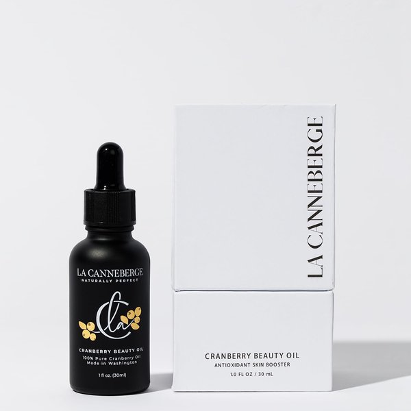 LA CANNEBERGE Cranberry Beauty Oil - Intensive Hydration & Revitalization for Face, Hair & Body -1 Fl Oz Certified Organic Cranberry Seed Oil -Moisturizing, Vitamin-Rich, Non-Greasy Skin Care