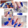 qiipii 4080Pcs Blue Nail Rhinestones Flatback Royal Blue Sapphire Round Beads K9 Glass Gems Stones Nail Art Gems Diamonds jewels Nail Art Charms Supplies for Nails Face Eyes Makeup DIY Crafts Clothes
