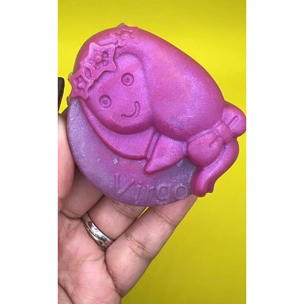 Virgo Soap, Crystal Inside Soap, Gemstone Soap, Sugar Plum Scent, Zodiac Soap, Horoscope Gift, Vegan Bar Soap, Astrology