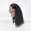 Hairlink 100% Real Hair Afro Mannequin Head Hairdresser Hair Styling Training Head Dolls for Cosmetology Manikin Maniquins Practice Head with Stand (6611B0216)