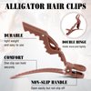 Havawish 12 Pcs Alligator Clips for Hair Styling Matte Alligator Hair Clips Crocodile Clips Plastic Hair Sectioning Clips Makeup Hair Clips Curly Hair Styling Accessories for Women Hair Styling Salon