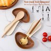 YumiPLUS Mushroom Spoon Rest for Kitchen Counter,Ceramic Spoon Holder for Stove Top,Cute Spatula Rest for housewarming,Large Porcelain Utensil Rest,Easy to Clean,Dishwasher Safe(Brown)