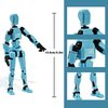 FUNKY STORE Assembly Completed Angel 3D Printed Movable Action Figure Toys Dummy Doll DIY Full Body Decompression Artifact Action Figure Fit Desk Decoration Christmas (Cyan)
