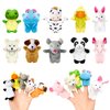 Kaemi 10 Pcs Finger Puppets for Toddlers, Soft Plush Animals Finger Puppet Toys for Story Time Playtime Shows Party Favors, Educational Puppets for Autistic Children
