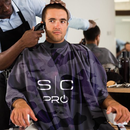 Stylecraft Professional Barber Water Resistant Hair Cutting Cape One Size (Camo Black)