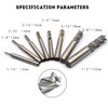 8Pcs End Mill Bits HSS CNC End Mill Cutter Drill Bits for Wood, Aluminum, Steel, Titanium, Straight 4 Flute Mill Bit Set 1/16"-1/2" by Oudtinx