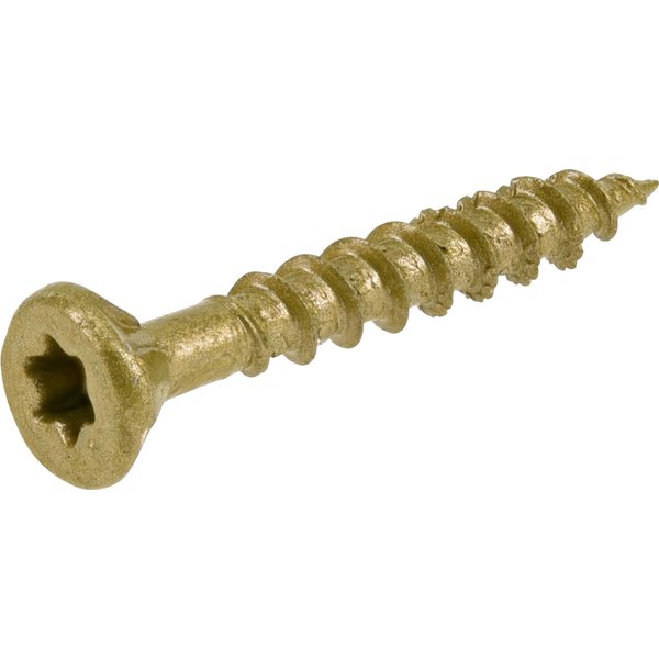 Power Pro 48594 Wood Screws, #8 x 1-1/4", Premium Outdoor Deck Screws, Rust Resistant, Epoxy Coated Bronze, 1Lb Box, 242 Pcs