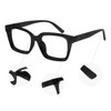 MARE AZZURO Women’s Reading Glasses +3.5 Stylish Readers for Female 3.50 Square Oversized Reader 350 with Spring Hinge