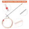 QuliMetal RTD Temperature Probe Sensor Grill Replacement Parts for Traeger Digital Thermostat, Replace for Traeger 7" RTD Temperature Sensor