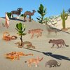 BRETOYIN 12-Piece Desert Animals Figurines Set - 6 Inch Realistic Toys for Kids, Toddlers, School Projects, Birthday Gifts, and Party Favors