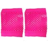 Z-Shop 80s Outfits Costume Accessories for Women - I Love 80's Print Off Shoulder T-Shirt,Lace Headband Necklace Bracelet Gloves for 80s Costumes,Hot Pink,XXL