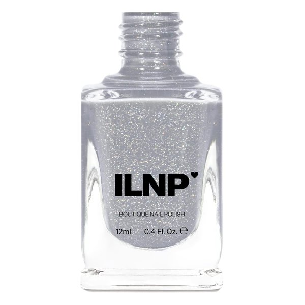 ILNP Sled Day - Creamy Light Grey Holographic Jelly Nail Polish