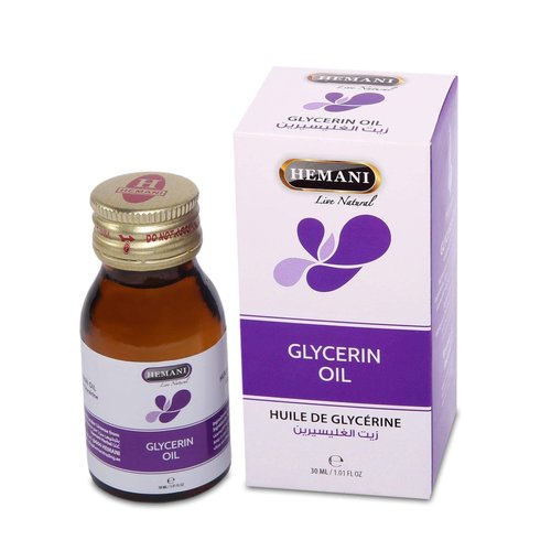 Hemani Food Grade Glycerin Oil (30mL/1OZ) - Pure, Vegan, Non-GMO Glycerine Liquid for Skin, Hair, Culinary & Cosmetic Use - Natural Moisturizer