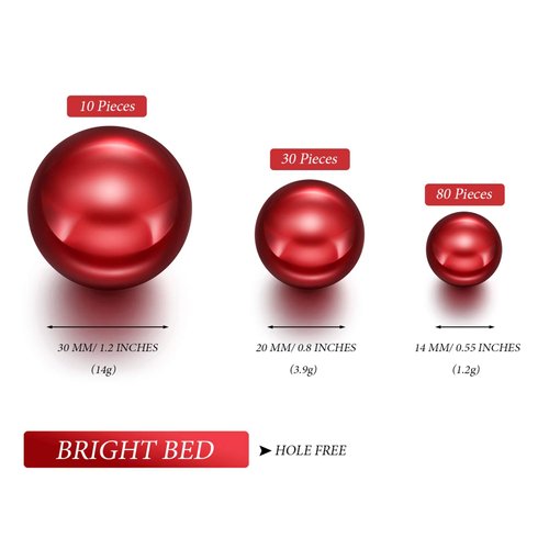 Hicarer 120 Pcs Pearl for Vase Pearls Bead for Centerpieces Makeup Brush Holder Filler Assorted Round Faux Pearl Beads for Wedding Home Decor, 14/20/ 30 mm