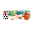 DADE Sports-Themed Easter Pails 8.375x7.875 in. (Set of 3), Egg Hunt Game Party Birthdays Ornament Halloween Supplies Decorations Reusable Baskets Storage Holder Container Bucket Easter Baskets