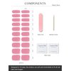 AutyaMee Semi Cured Gel Nail Strips (Dusty Rose)-20 PCS Red Gel Nail Stickers | UV Light Required | Gel Nail Wraps, Salon Quality & Easy to Use