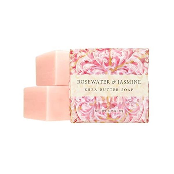 6oz Botanical Shea Butter - 3 Bar Soaps - Rosewater & Jasmine Y