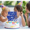 Bruh It's My Birthday Cake Topper, Happy Birthday Bro, Funny Humor Birthday Party Decorations Supplies for Men Kids Boy, Blue Glitter