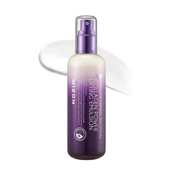 MIZON Collagen Power Lifting Emulsion, Collagen 54% with Adenosine, Peptides, High Elasticity, Anti-Wrinkle Care, Face Moisturizer, (120 ml 4.06 fl oz)