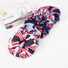 10PCS USA American Flag Hair Scrunchies for Women Girls Independence Day Patriotic Red White Blue Hair Ties Fourth of July Festival Ponytail Holder Hair Accessories Elastic Hair Band