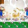 Irenare 2 Pcs Soccer Birthday Party Decorations 5 x 3 ft Happy Birthday Soccer Banner Backdrop 108 x 54 Soccer Table Cloth Plastic Soccer Theme Table Cover for Soccer Birthday Party Supplies