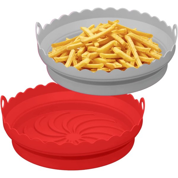 SIUDANGKA Air Fryer Silicone Liners for Ninja/COSORI/Gourmia/PowerXL/InstantPot/Fabuletta/Philips Air Fryer, and Most 3 to 7 QT Airfryer