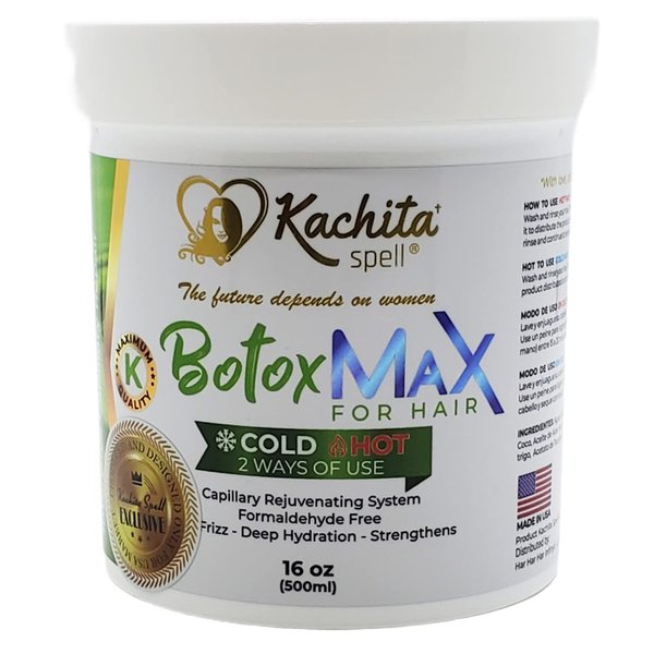 Hair Treatment 16oz Botox for Hair Kachita Spell Capillary Rejuvenate dry/damaged hair, reduce frizz, deep hydration, volume control, smoothness, Deep-Conditioning Formaldehyde-free BotoxMax
