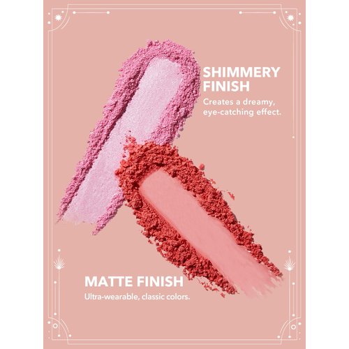 SHEGLAM Glitter Metallic Eyeshadow Palette 8-Color High Pigment Pink Dark Purple Long Wearing Horoscope Collection Eye Shadow Palette - Caring Cancer