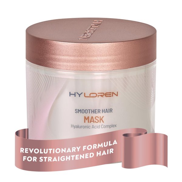 HYLoren Smoother Hair Mask with Hyaluronic Acid, Premium Smoothing deep conditioning hair mask, Hair Conditioner, Hair mask for damaged hair, Leaves Hair Soft, Shiny, Smooth 500ml