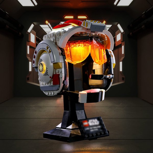 Vaodest LED Light for Lego 75327 Luke Skywalker Red 5 Helmet Set,Design and Configuration Compatible with Model 75327 (LED Light Only, Not Building Block Kit)