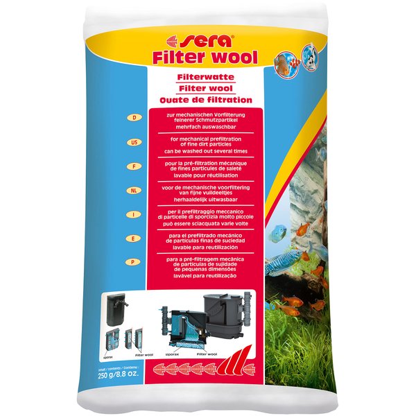 sera Filter Wool 250 g, 8.8 oz. Aquarium Filter Accessories