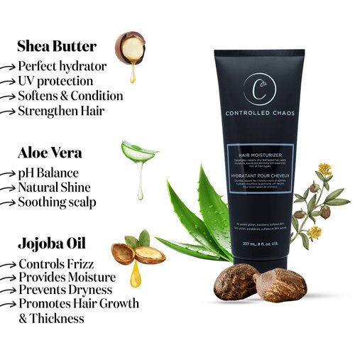 Controlled Chaos As Seen on Shark Tank Super Moisturizing Hair Conditioner for All Hair Types, Stimulating Leave In Conditioner for Curly Hair to Moisturize Extra Dry, Curly & Coarse Hair (8oz)